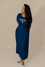 Load image into Gallery viewer, Maxi Navy Smile Thick Fabric
