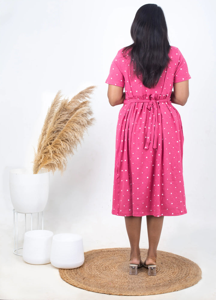Midi Rosey  Ribbed Dress light weight( samaya exclusive premium fabric )