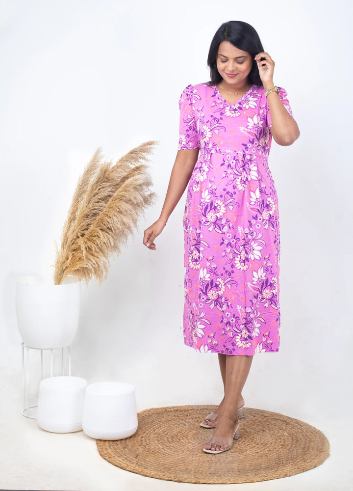 Midi Ria Light Weight Dress( Minor embroidery variation so sold at sale price )