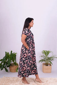 Maxi Floral Black Light Weight