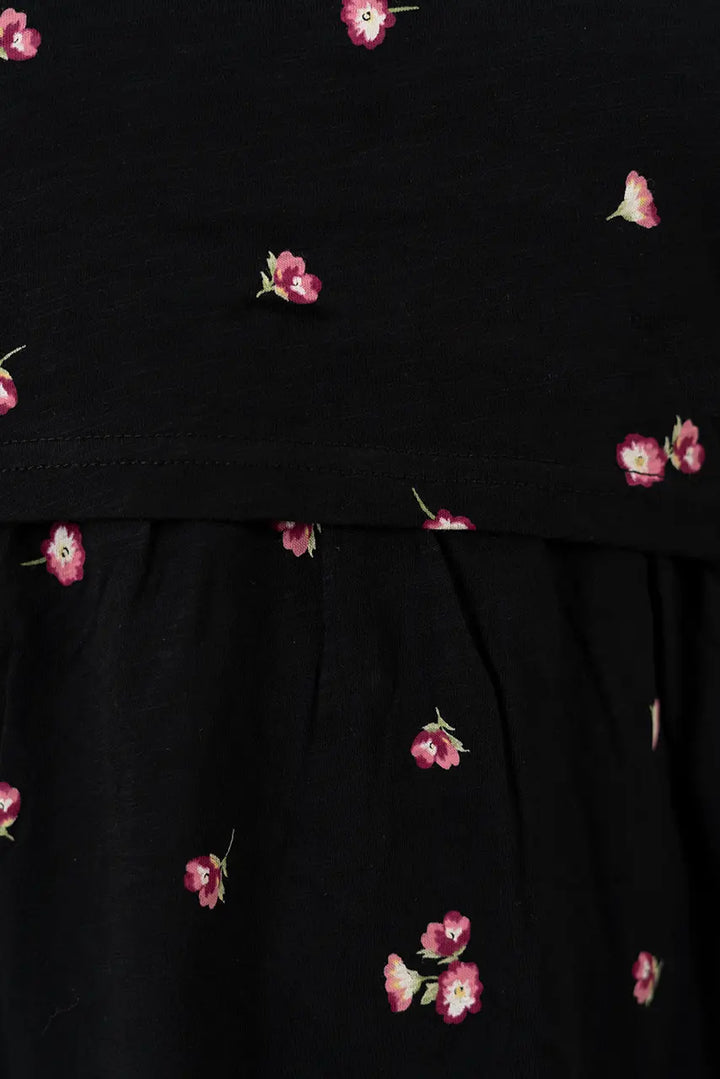 Midi Black Titan Ribbed thick  weight cotton dress