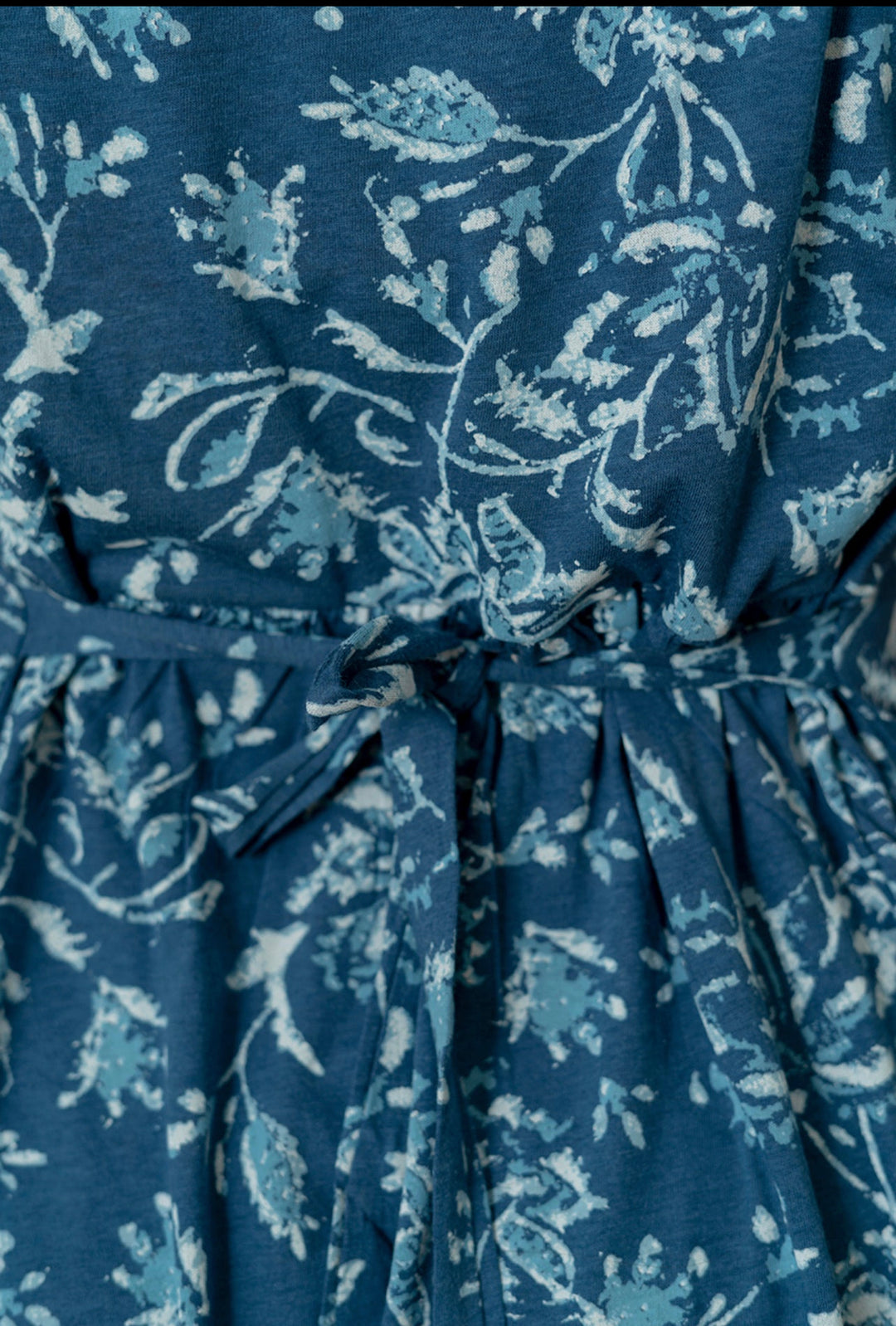 Midi Blue floral Ultra light weight( Minor embroidery variation so sold at sale price )