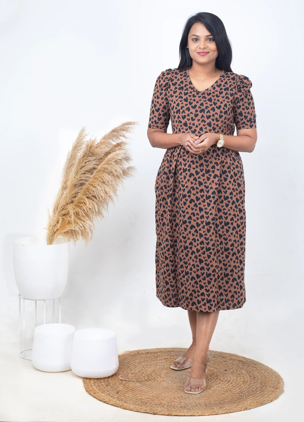 Midi Brownie  Light Weight Dress