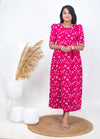 Maxi Hot Pink Light Weight Dress( samaya exclusive-premium fabric )