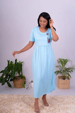 Load image into Gallery viewer, Maxi  Skyblue Jumbo Thick winter Dress
