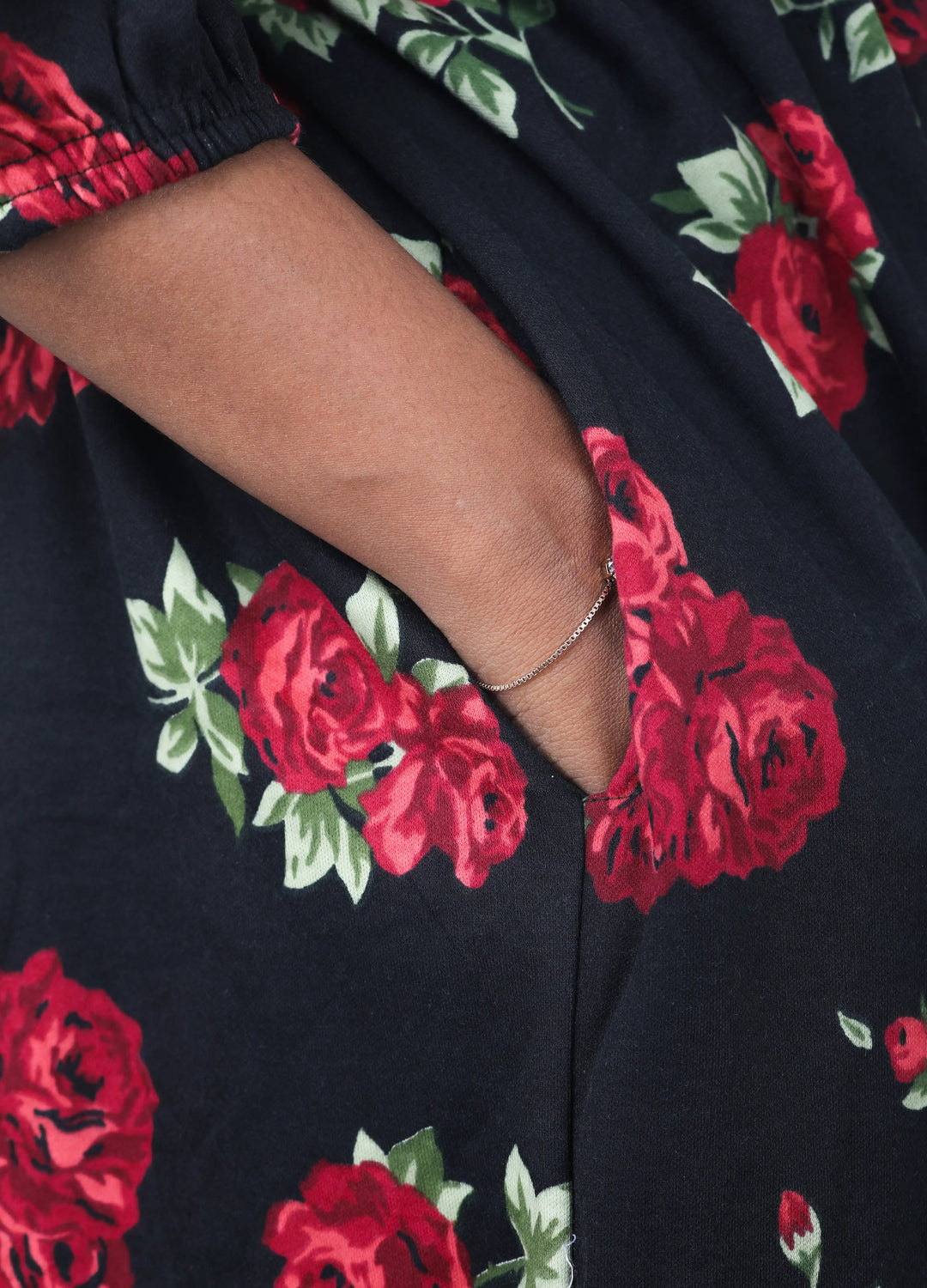 Midi Red Roja thick  Weight dress( Minor embroidery variation so sold at sale price )