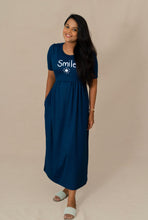 Load image into Gallery viewer, Maxi Navy Smile Thick Fabric
