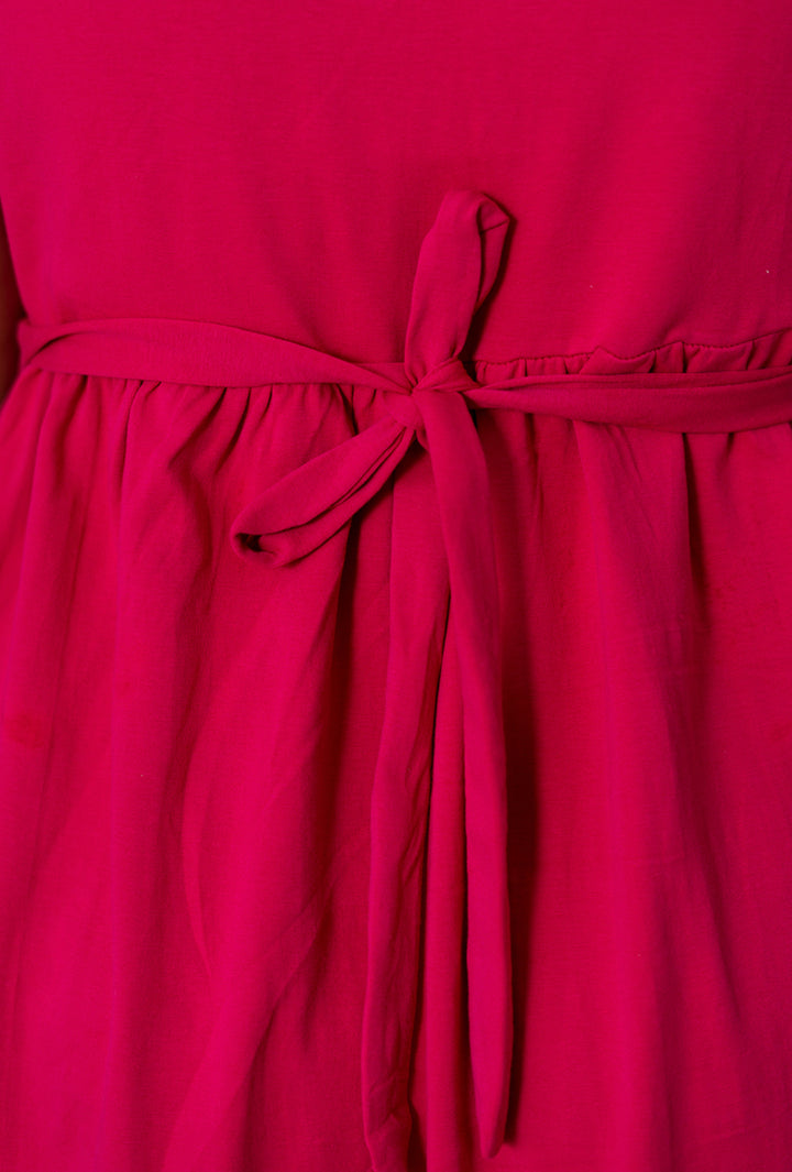 Midi Hot pink light weight summer collections dress( Minor embroidery variation so sold at sale price )