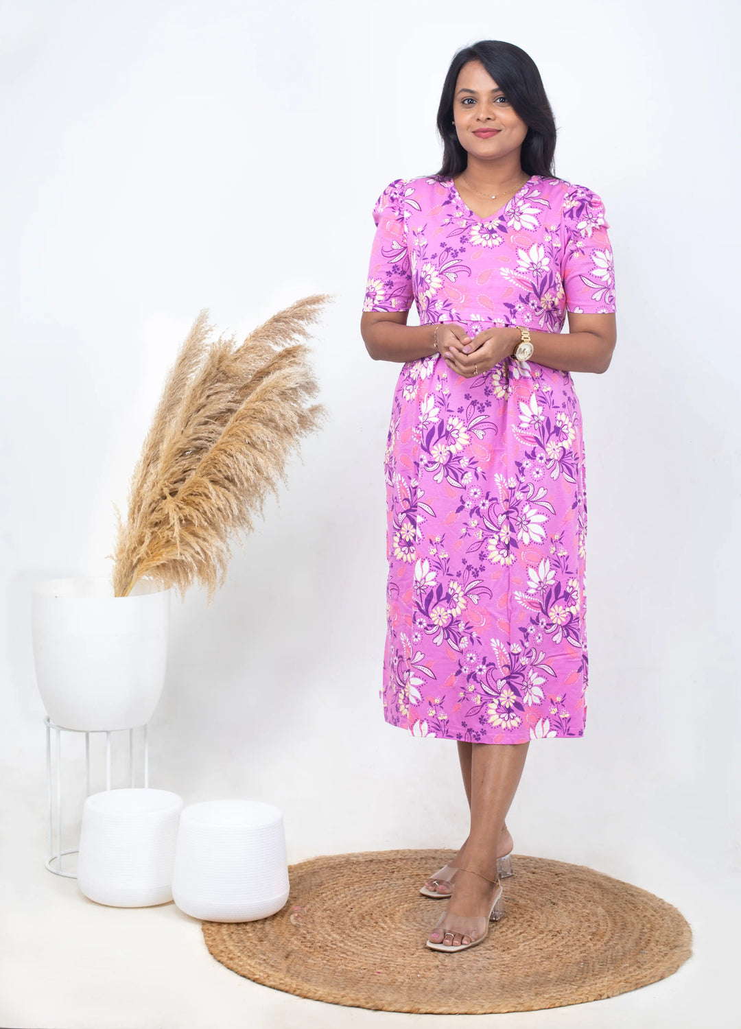Midi Ria Light Weight Dress( Minor embroidery variation so sold at sale price )