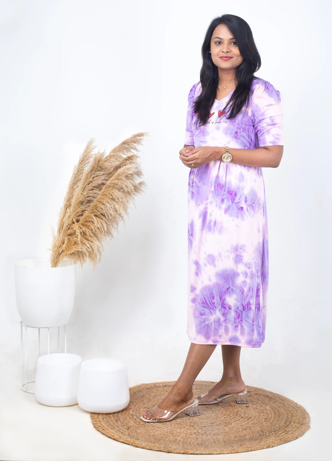 Luxury Midi Unicorn Light Weight Dress ( samaya exclusive premium fabric )