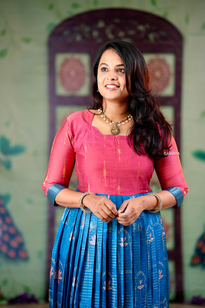 Pavilam festive  maxi dress with lining.