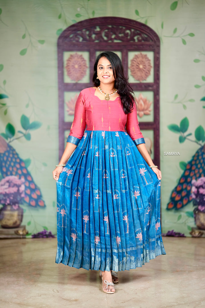Pavilam festive  maxi dress with lining.