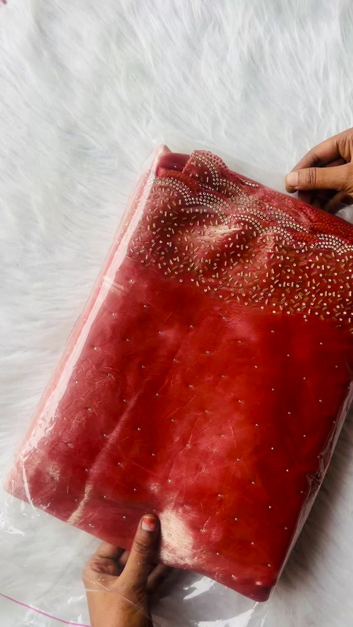 Merry  space silk  work saree