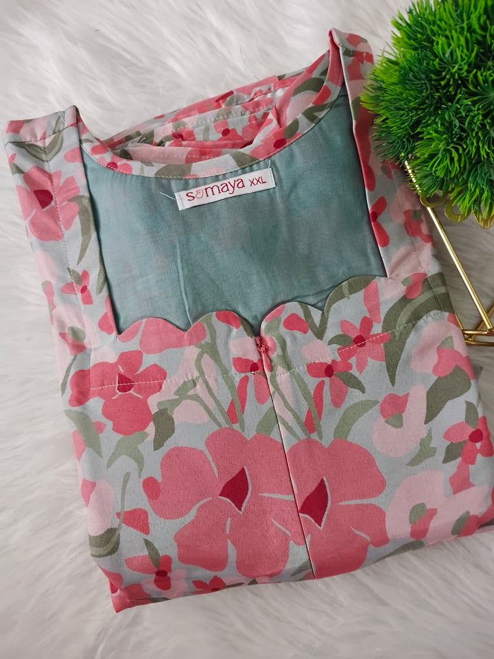 Pastel garden  Casual Dress With Lining