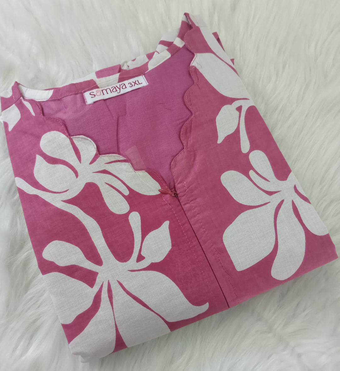 Mauve floral Casual Dress With Lining