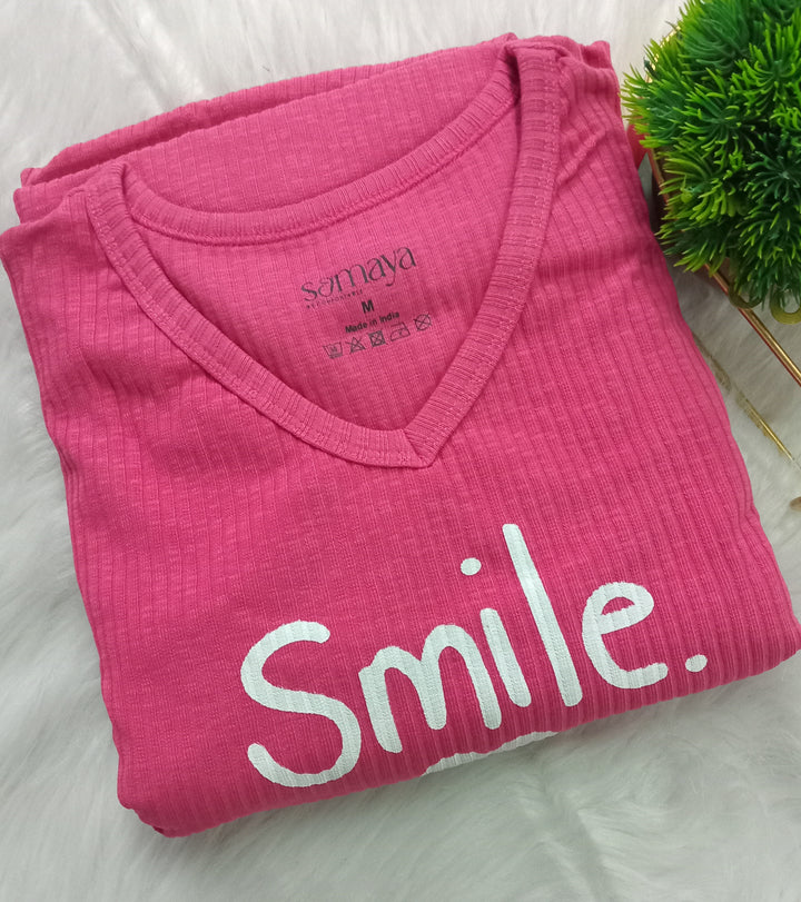 Midi Smile Ribbed  Dress