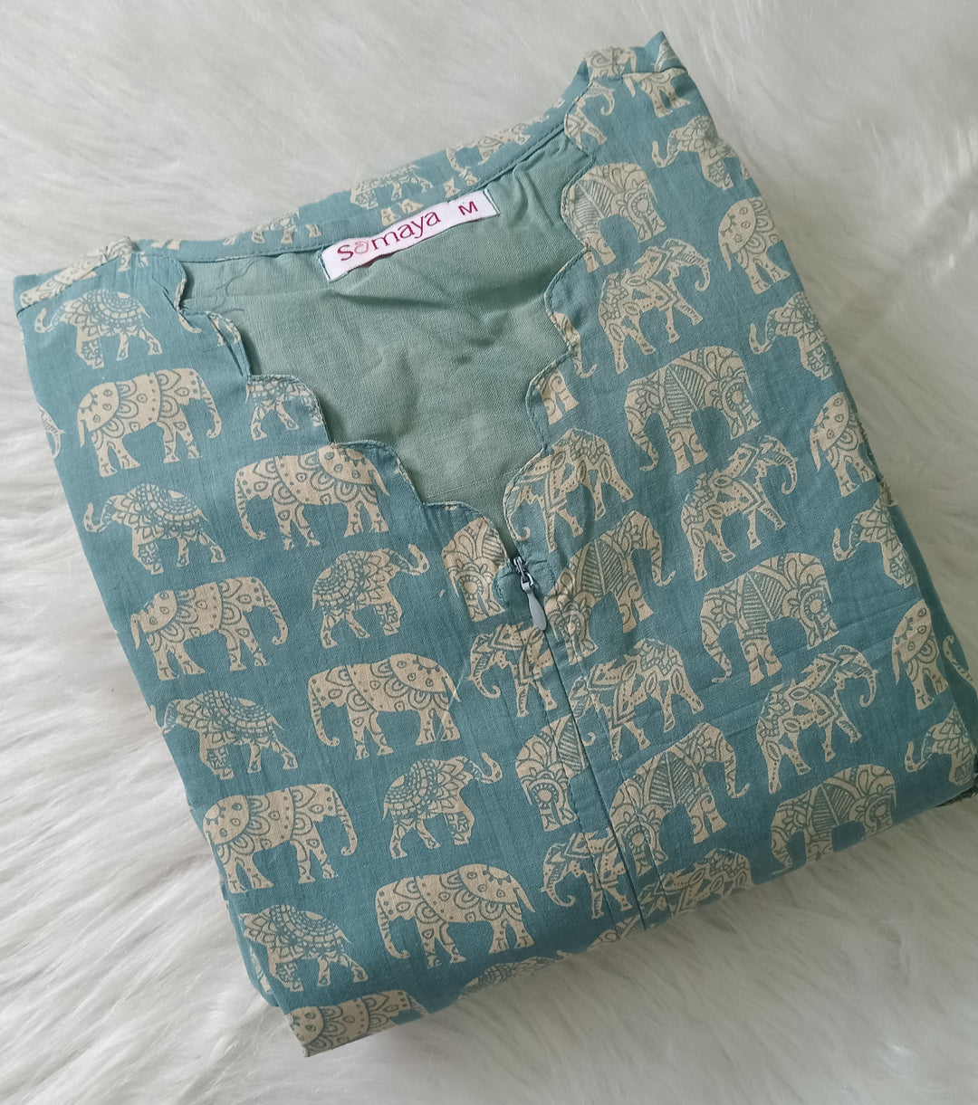 Elephant Casual Dress With Lining