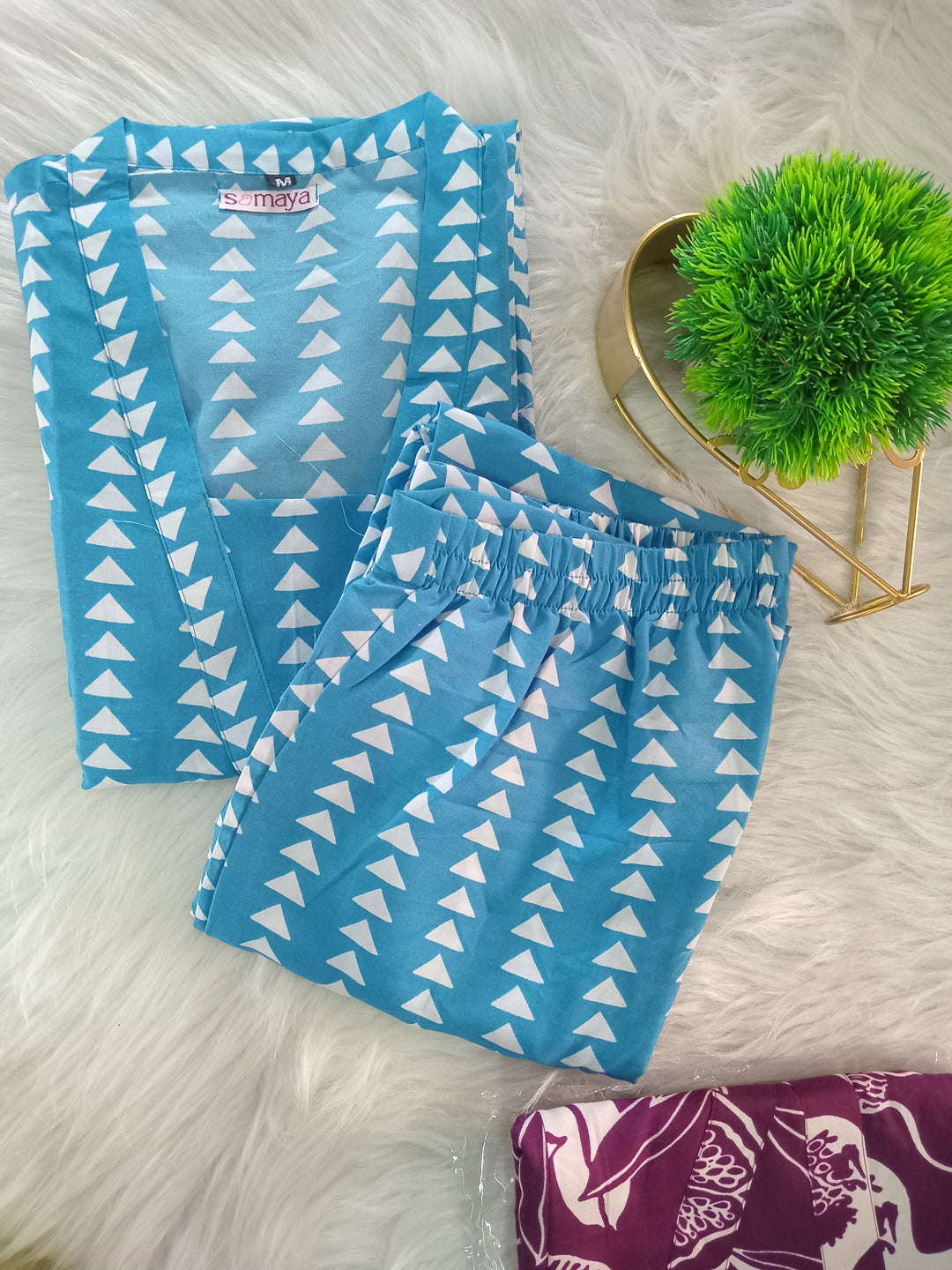 Vaanam -Sky blue  co-ord set