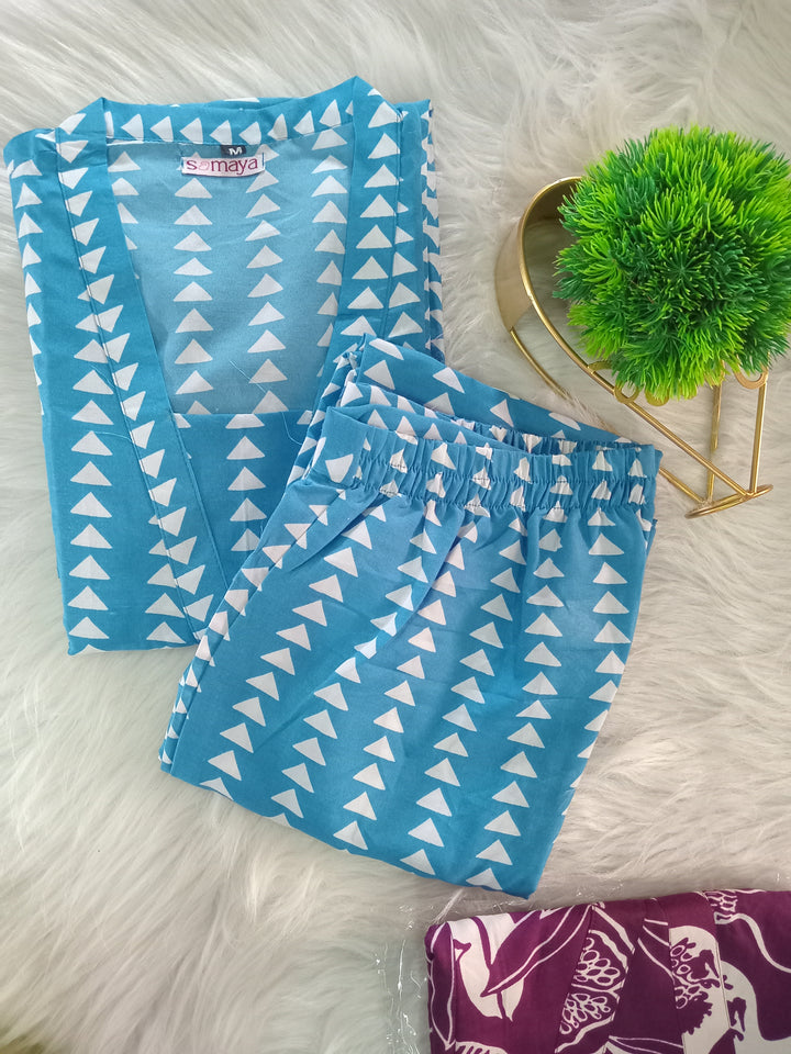 Vaanam -Sky blue  co-ord set