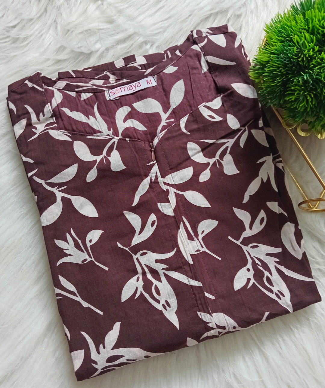 Mayil -Brown day to night dress without lining