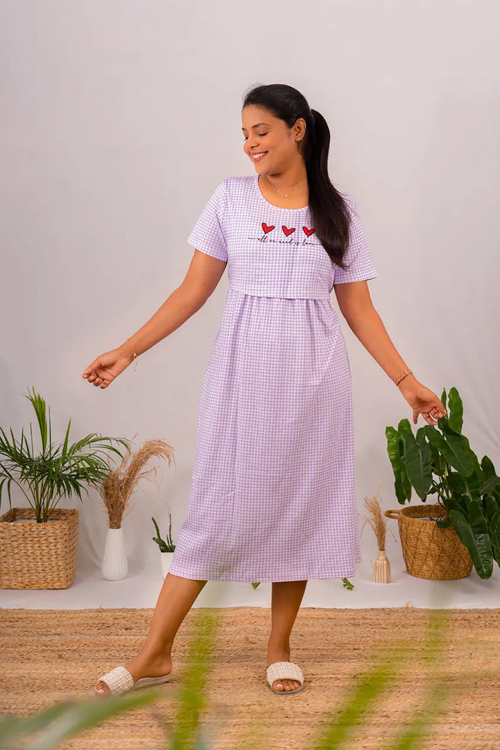 Midi Cheeky Hearts Light Weight( Minor embroidery variation so sold at sale price )