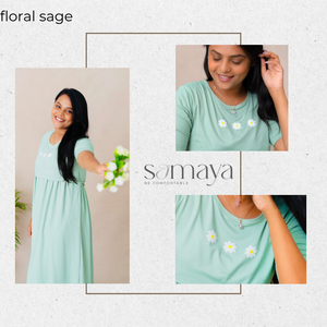 Midi Floral Sage Thick Winter collection