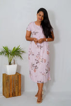 Load image into Gallery viewer, Midi Dress -Lavander FLOWER -summer collection  light weight
