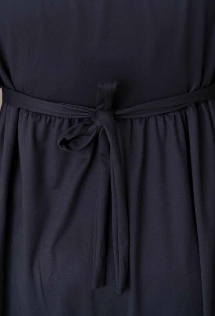 Midi -dark grey smiley dress thick fabric