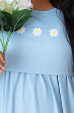 Load image into Gallery viewer, Midi -Soothing  blue floral dress thick
