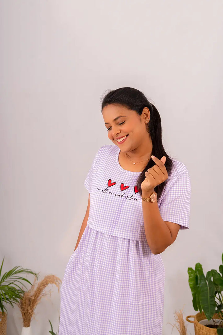 Midi Cheeky Hearts Light Weight( Minor embroidery variation so sold at sale price )