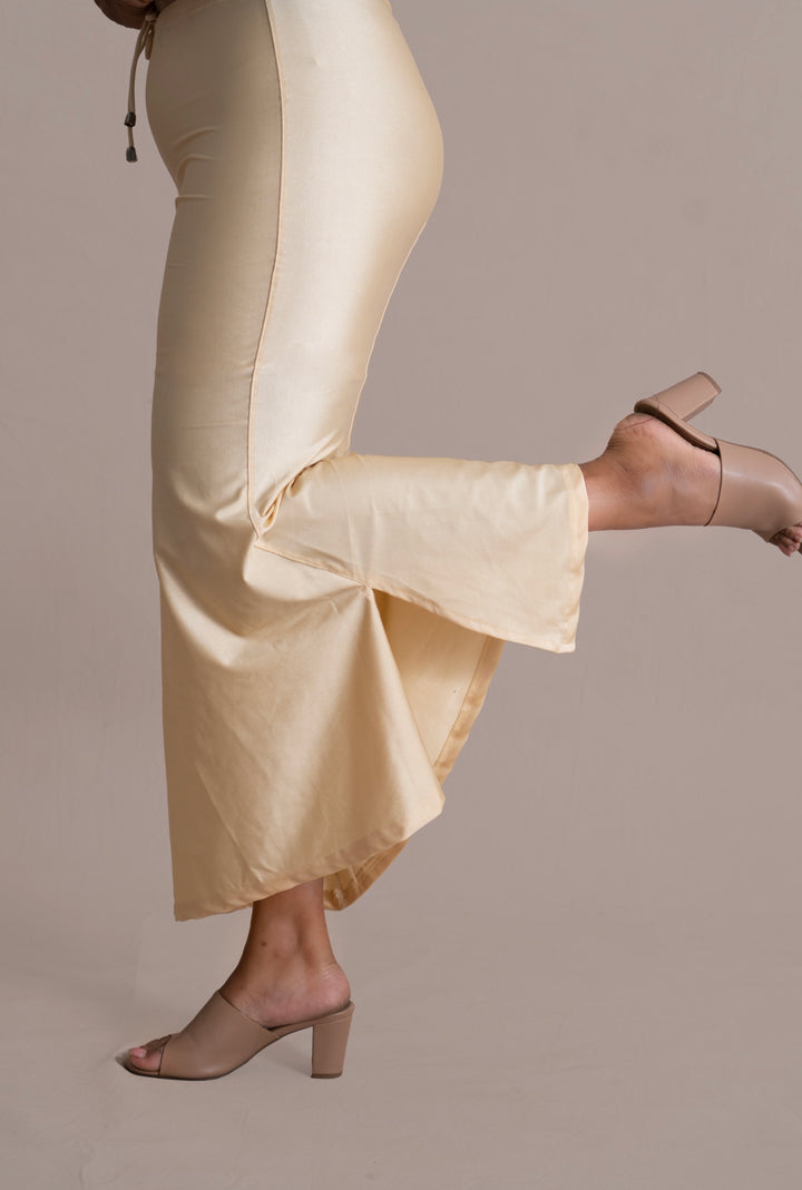 Cream Buttersoft Shimmer Sareeshaper( Small stain that doesn’t affect overall look or wear — priced lower and a great deal ! )